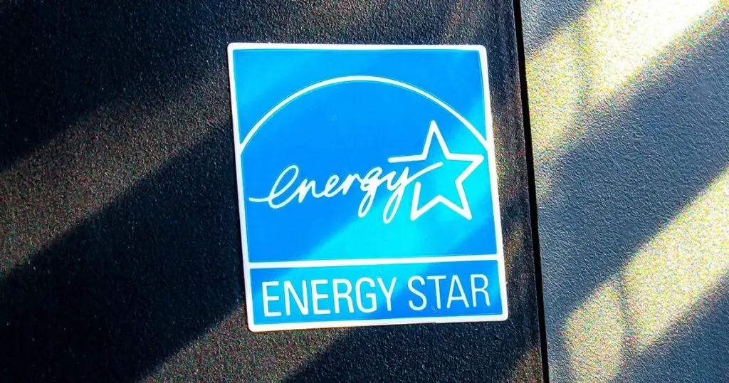 A door with an energy star sticker.