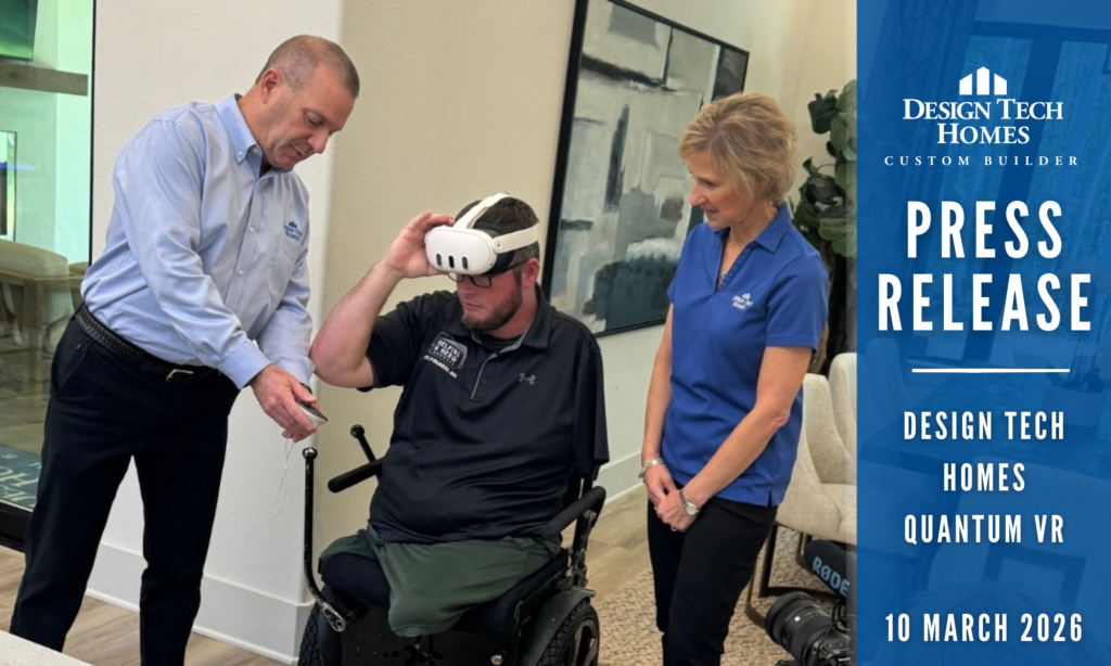 Design Tech Homes demonstrating Quantum VR custom home design technology